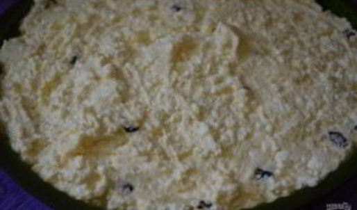 пышная творожная запеканка с яблоками