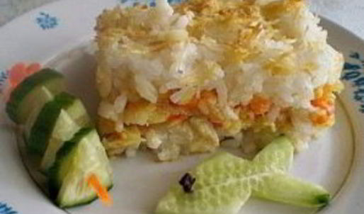 рыбная запеканка с рисом