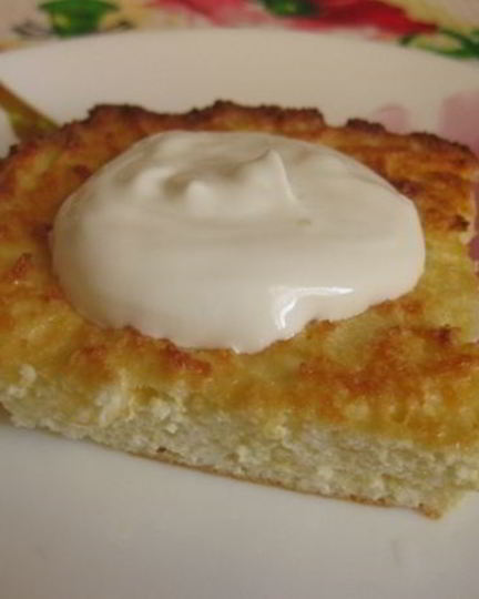 Рецепт творожной запеканки с кукурузной мукой