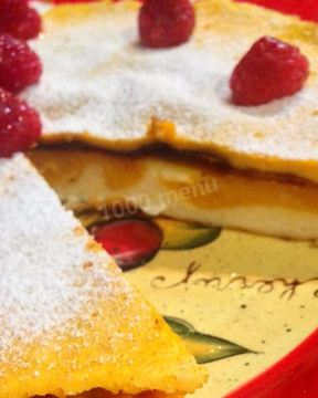 Творожная запеканка с замороженными ягодами и тыквой