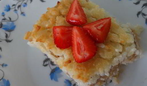 ванильно-рисовая запеканка с яблоками