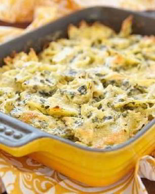 Запеканка фарфалле с моцареллой