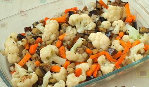 запеканка из баклажанов и цветной капусты