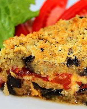 Запеканка из баклажанов с помидорами и сыром