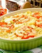 Запеканка из фарша и сладкого картофеля