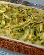 Запеканка из кабачка под белым соусом