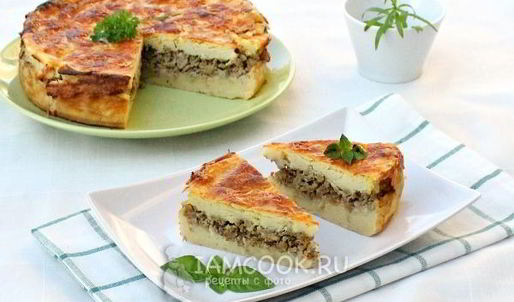 запеканка из картофельного пюре с фаршем