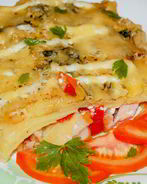 Запеканка из картофеля с копченым окороком