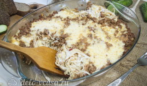 запеканка из макарон с фаршем