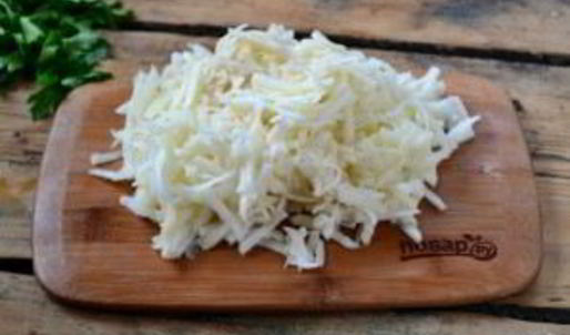 запеканка из тертого картофеля с сыром и чесноком