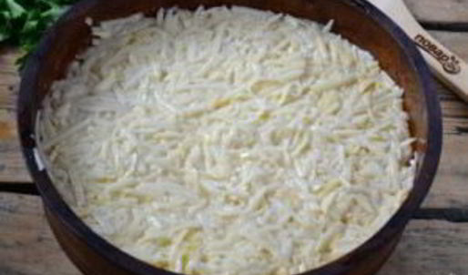 запеканка из тертого картофеля с сыром и чесноком