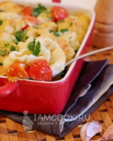 Рецепт запеканки из цветной капусты с макаронами