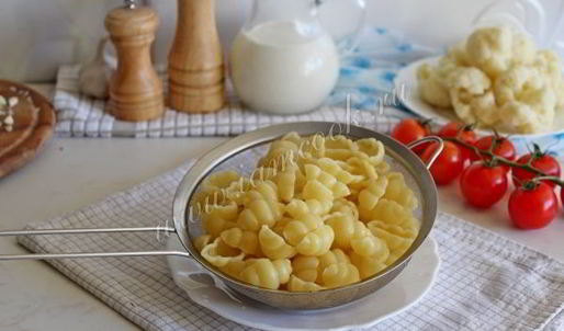 запеканка из цветной капусты с макаронами