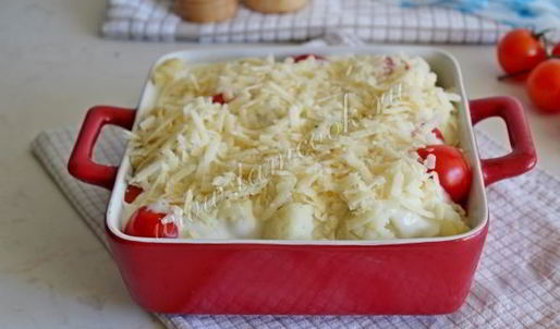 запеканка из цветной капусты с макаронами