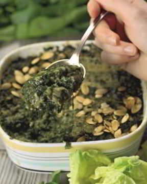 Запеканка из зелени в сливочном соусе