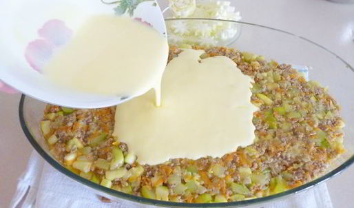 запеканка кабачковая с мясом