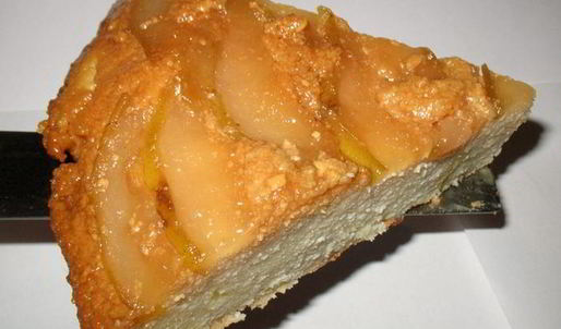 запеканка-перевертыш с грушей