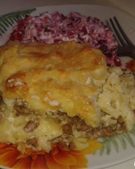 Рецепт запеканки с молочным соусом