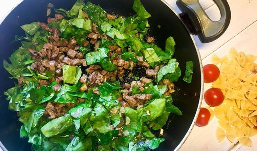 запеканка с мясом и шпинатом