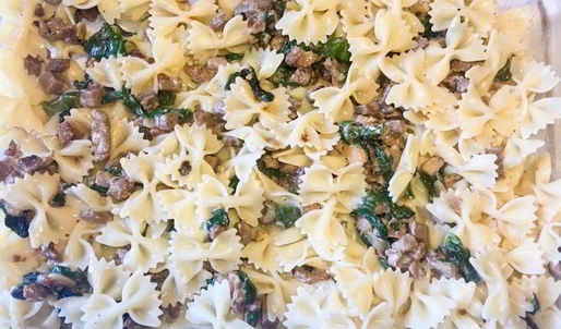 запеканка с мясом и шпинатом