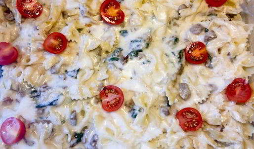 запеканка с мясом и шпинатом