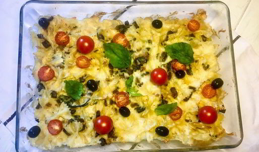 запеканка с мясом и шпинатом