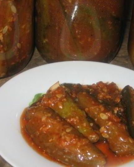 Рецепт огурцов, консервированных в аджике