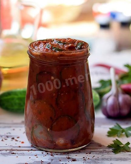 Рецепт огурцов в аджике на зиму