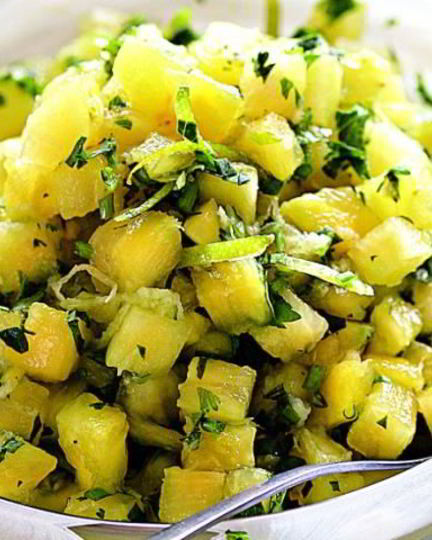 Рецепт ананасовой приправы с кинзой