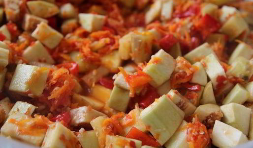 баклажаны с фасолью