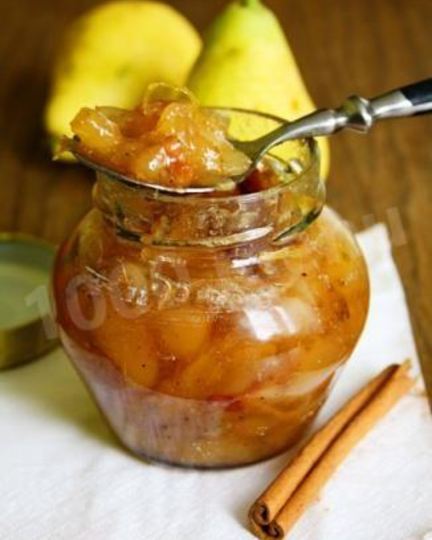 Рецепт грушевого джема с лимонами и корицей