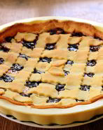 Кростата с творогом и джемом