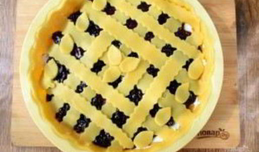 кростата с творогом и джемом