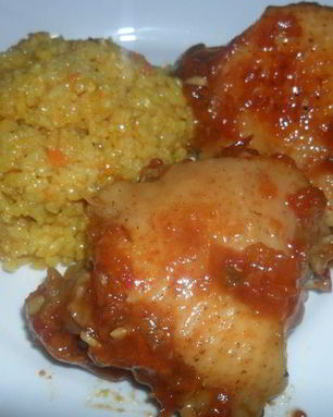 Курица в соусе с абрикосовым джемом