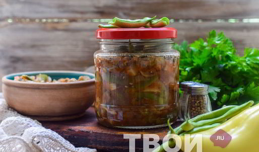 фасоль с грибами на зиму