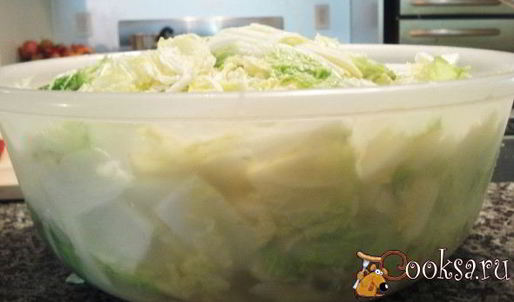 капуста кусочками по-корейски