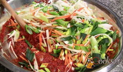 капуста кусочками по-корейски