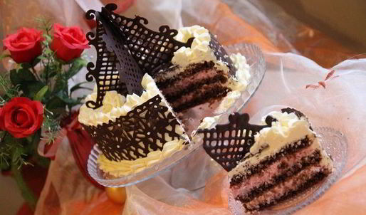 гречневый торт с брусничным компотом