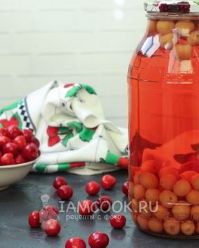 Компот из черешни с косточками без стерилизации