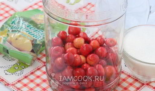 компот из черешни с косточками без стерилизации