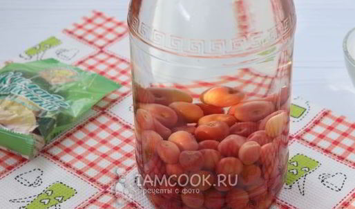 компот из черешни с косточками без стерилизации