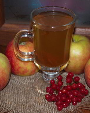 Компот из калины и яблок