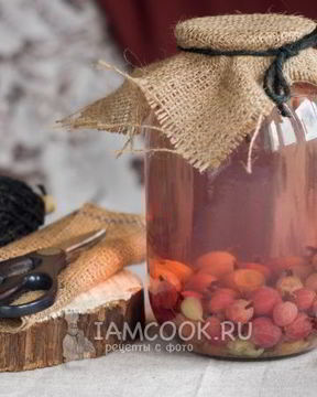 Компот из красного и зеленого крыжовника на зиму