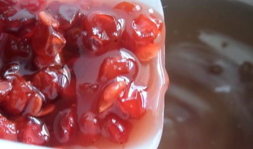 компот из ревеня, яблока и калины