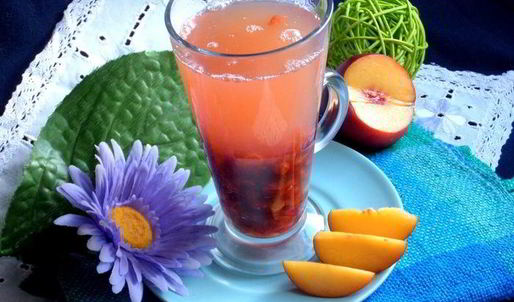 компот из ревеня, яблока и калины