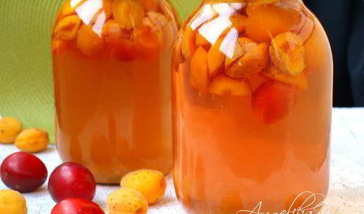 компот из слив и абрикос на зиму