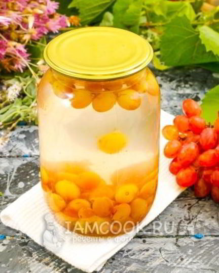 Рецепт компота из винограда кишмиш на зиму