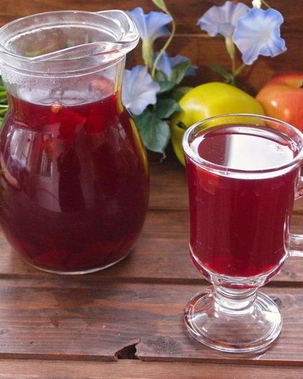 Рецепт компота из вишни и яблок