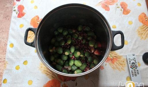 компот из яблок, фейхоа и облипихи