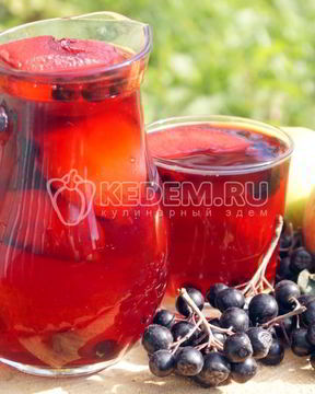 Компот из яблок с ягодами на зиму